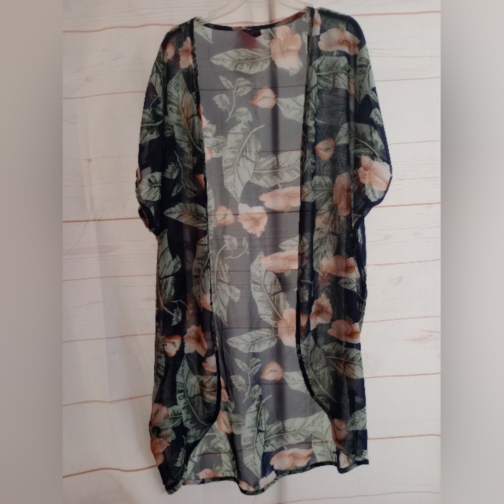Sheer Floral Cardigan Size Medium
